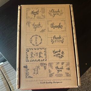 Full box of thank you cards